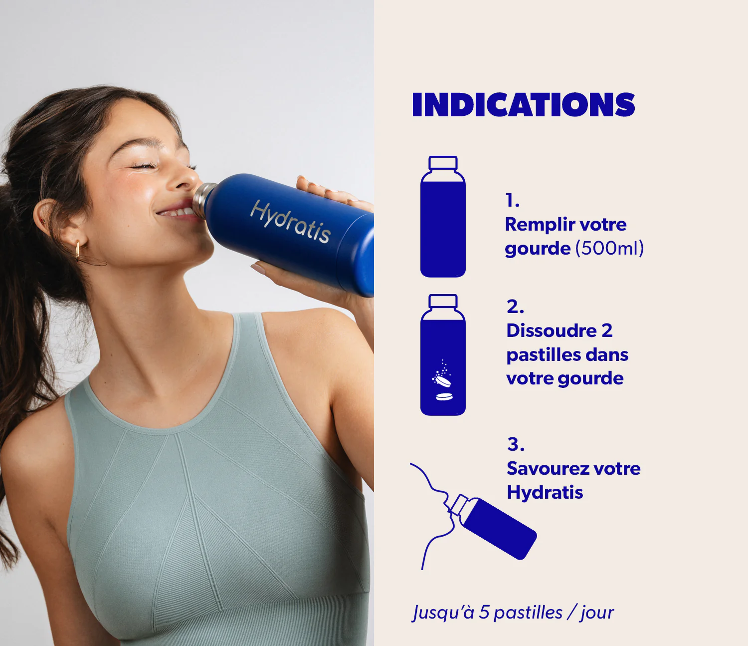 Gourde isotherme Blanche Hydratis - Image 9